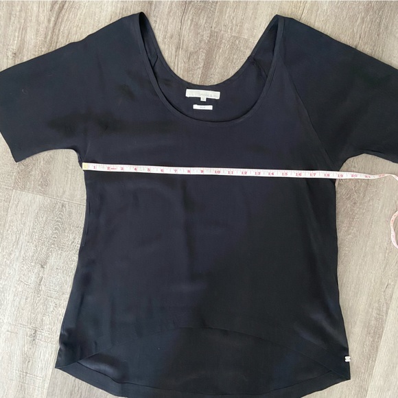 Monk & Lou Black Silk Shortsleeved Top size M - Picture 8 of 9